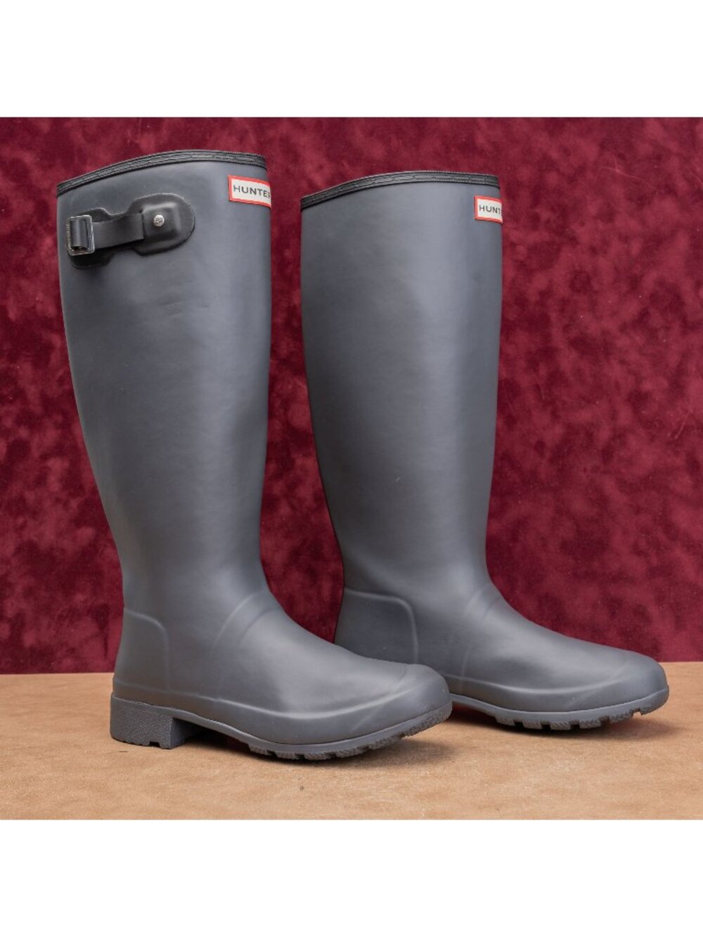 Hunter Women Original Tour Farm Barn Black Wellies Rain Rubber Boots 8US EUR39